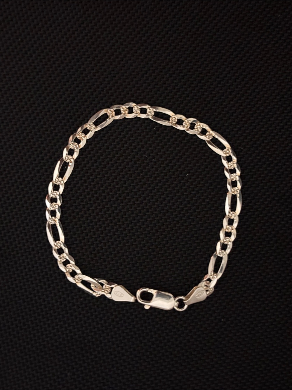 Sterling Silver Figaro Link Braceletm
